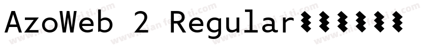 AzoWeb 2 Regular字体转换